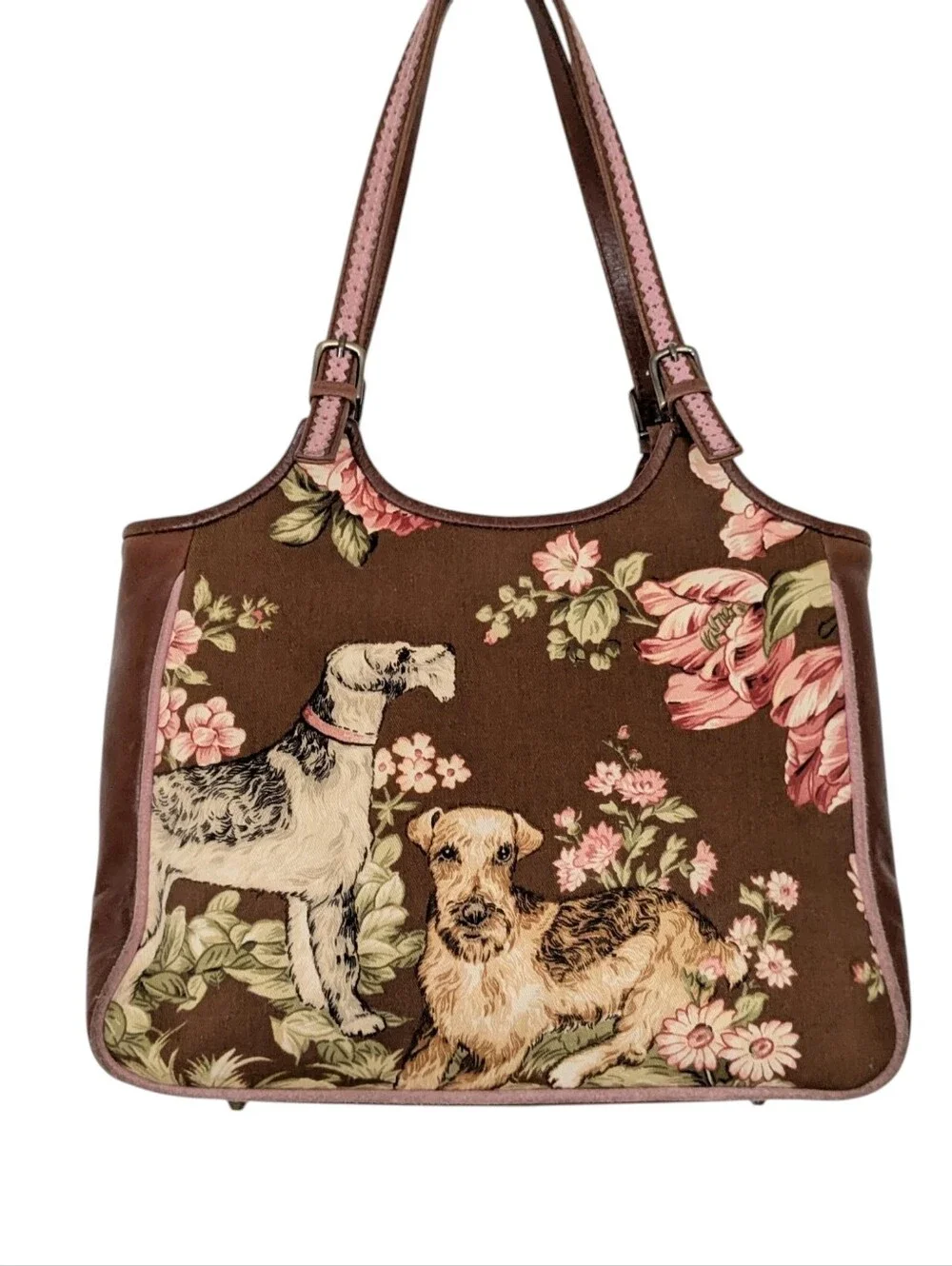 Isabella Fiori Embellished Cocker Spaniel and Terrier Shoulder Bag